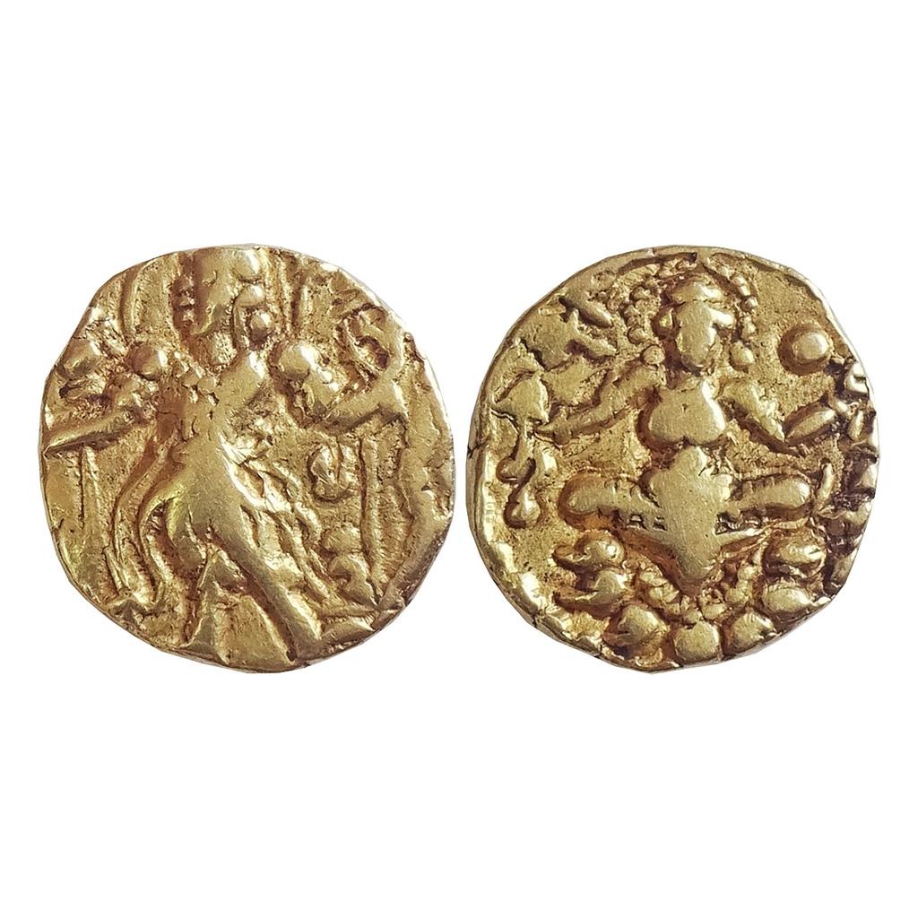Ancient Gupta Dynasty Chandragupta II Archer type Gold Dinara