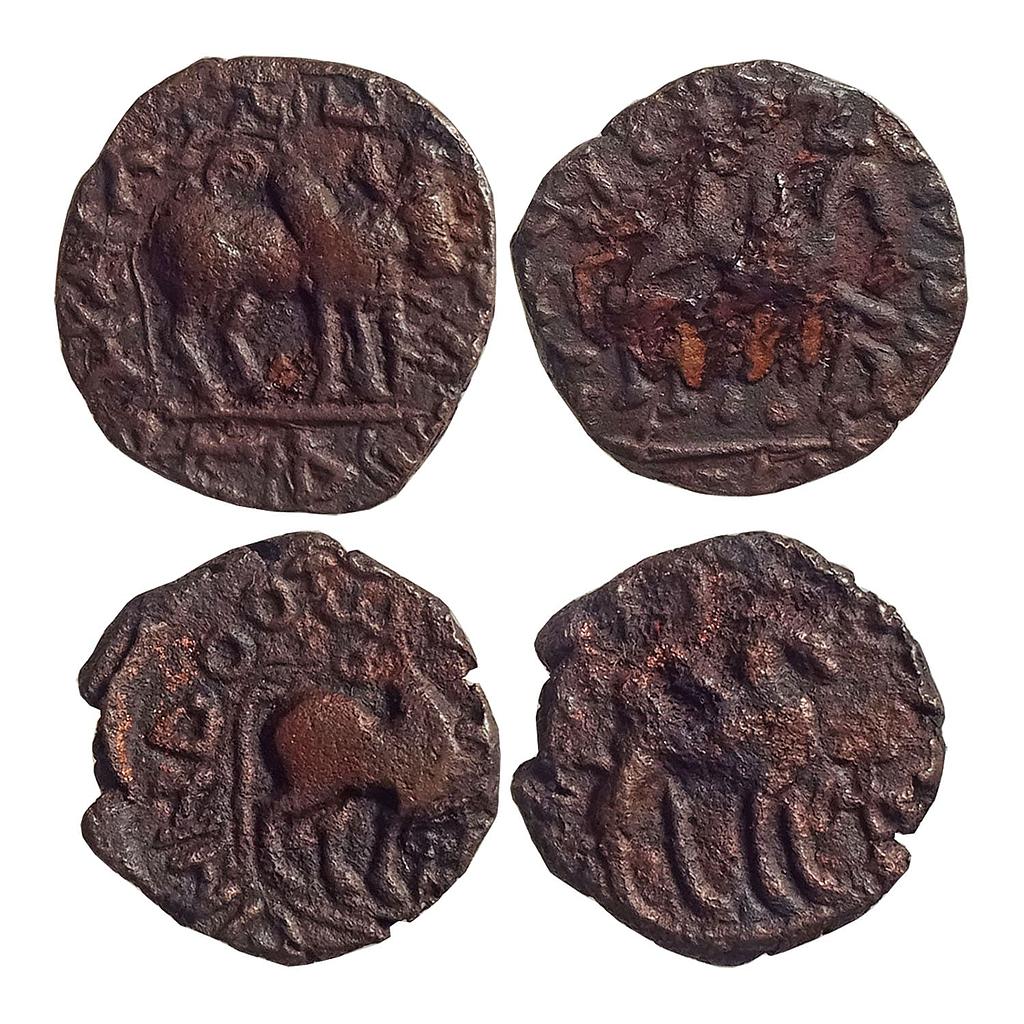Ancient Kushanas Vima Takto Set of 2 Coins Copper Tetradrachm