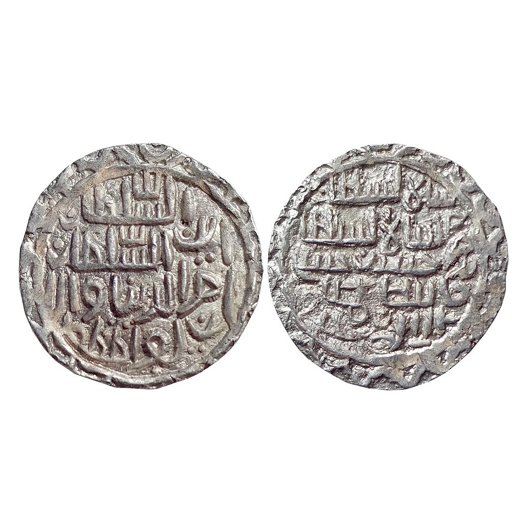 Bengal Sultan Nasir Al-Din Nusrat Shah Unknown may be a crude rendition of Dar Al Darb Mint Silver Tanka
