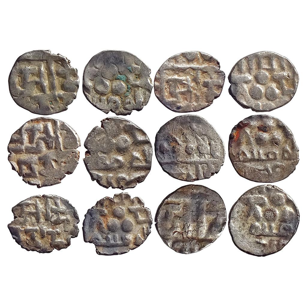 Samid Amirs of Multan Amir Munabbih-I Set of 6 Coins Silver Bilingual Damma Qanhari Dirham