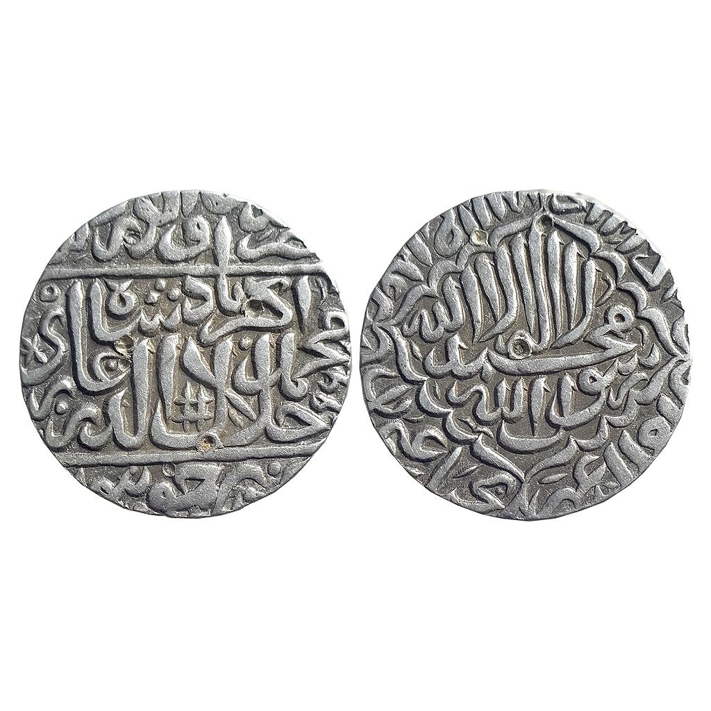 Mughal Akbar Jaunpur Mint Silver Rupee