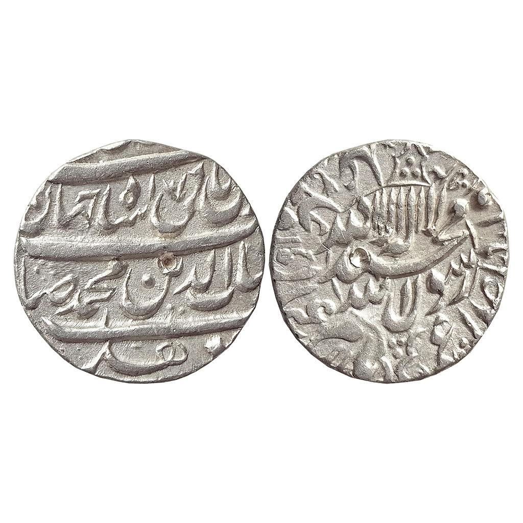 Mughal Shah Jahan Delhi Mint Silver Rupee