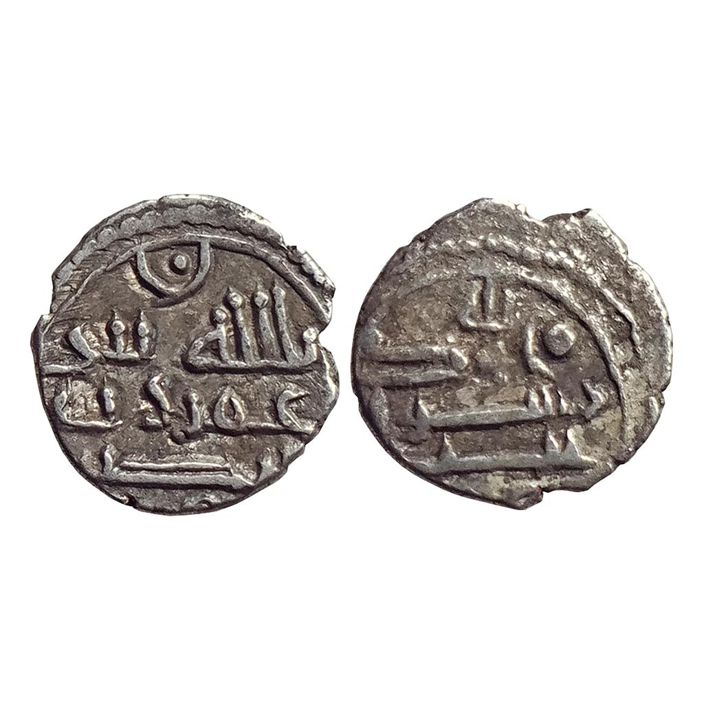Habbarid Amirs of Mansurah Sind Amir Umar-I bin Abd Al-Aziz Al-Habbari NM Silver Damma Qanhari Dirham