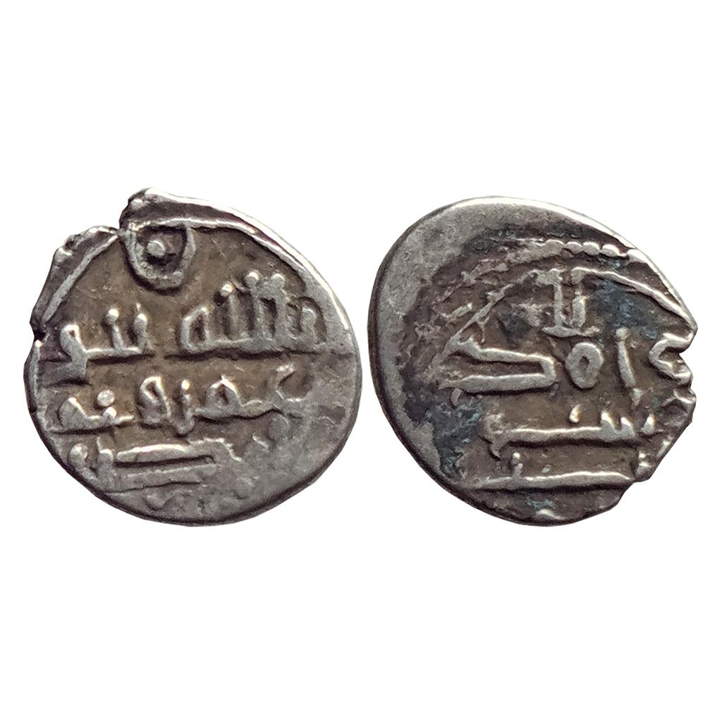 Habbarid Amirs of Mansurah Sind Amir Umar-I bin Abd Al-Aziz Al-Habbari NM ND Silver Damma Qanhari Dirham
