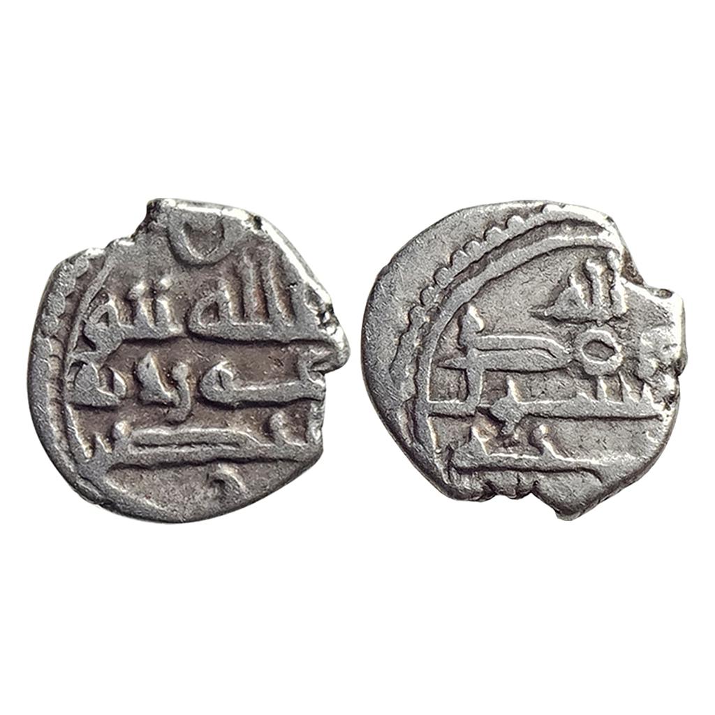 Habbarid Amirs of Mansurah Sind Amir Umar-I bin Abd Al-Aziz Al-Habbari NM ND Silver Damma Qanhari Dirham