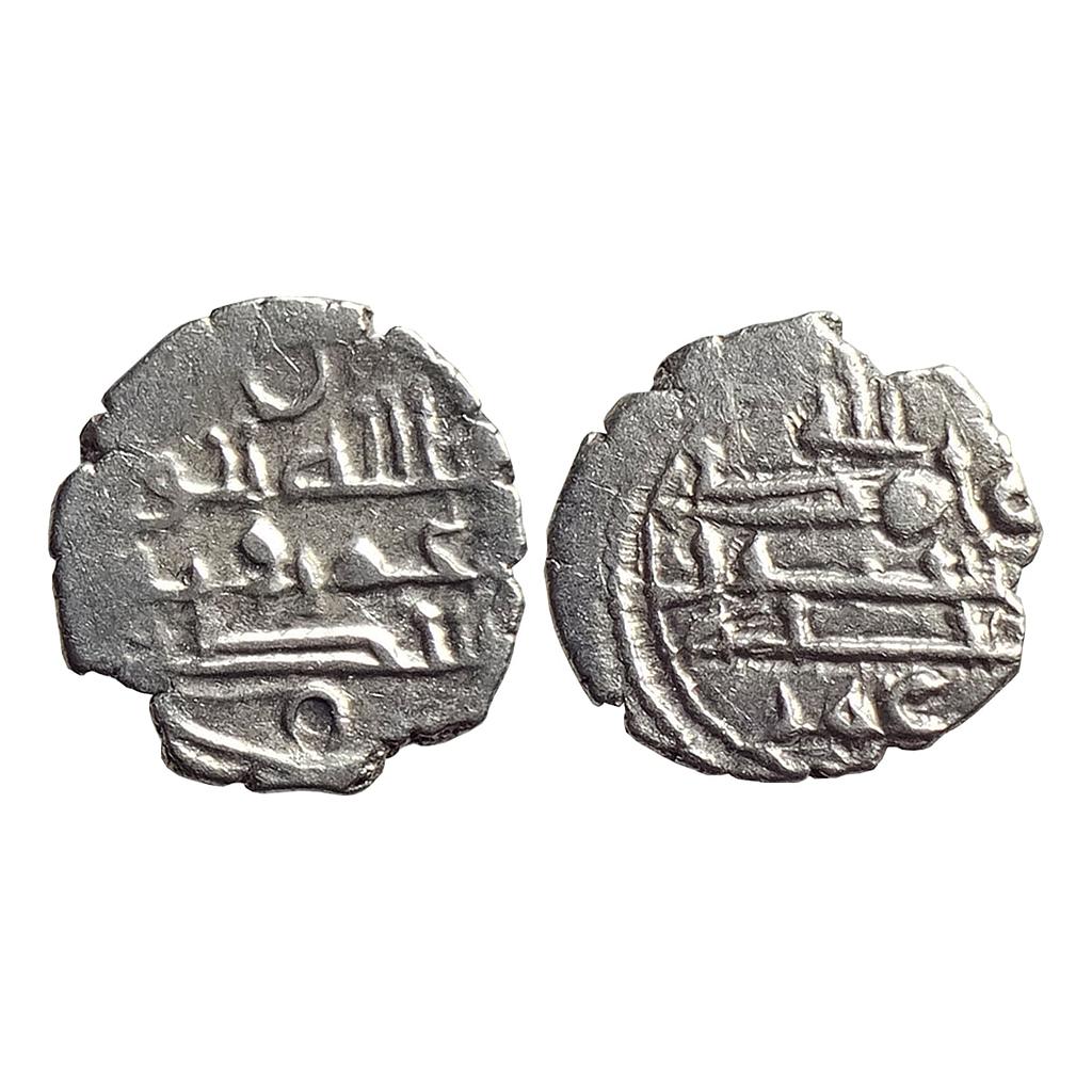 Habbarid Amirs of Mansurah Sind Amir Umar-I bin Abd Al-Aziz Al-Habbari NM ND Silver Damma Qanhari Dirham
