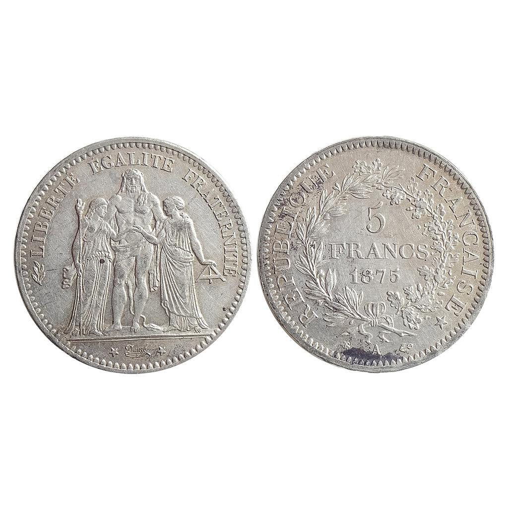 France 1875 AD Silver (.900) 5 Francs