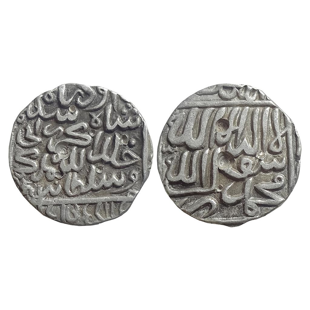 Bengal Sultan Daud Shah Karrani NM ND Mint Mark Sawastika Silver Rupee