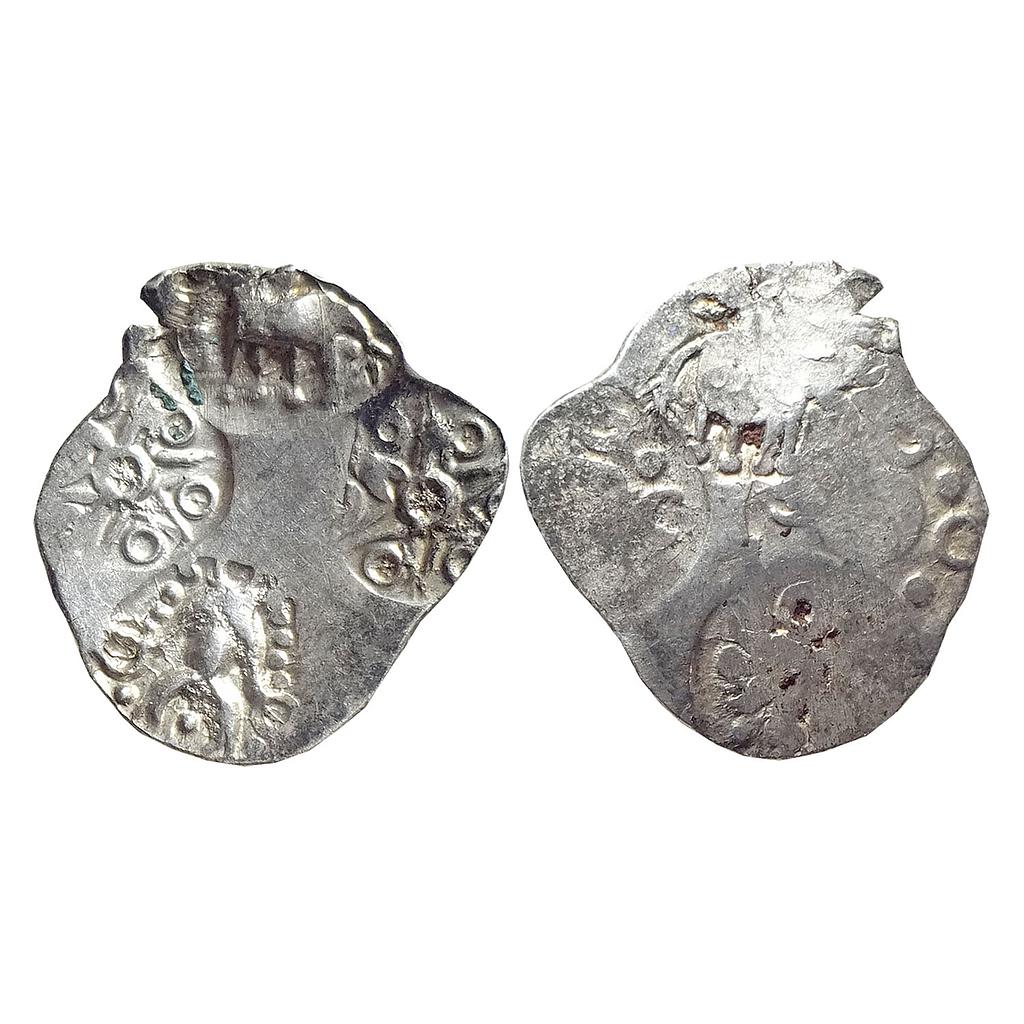Ancient Punch Marked Coinage Silver PMC from Godavari Valley Vidarbha region ABBC type Silver 1/2 Karshapana