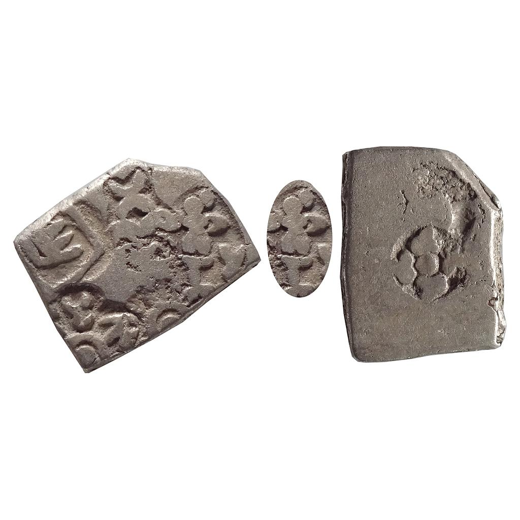 Ancient Mauryan Magadha Imperial Single Human Figure Silver Karshapana