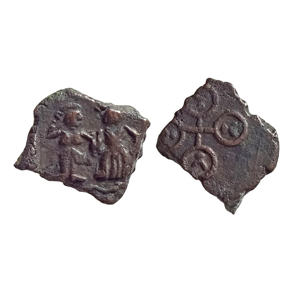 Ancient Ujjain Mithuna couple type Die-Struck Copper Unit