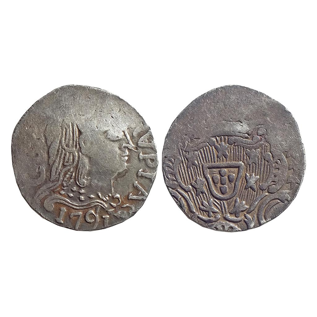 Indo Portuguese Goa D. Maria I 1791 AD Silver Rupia