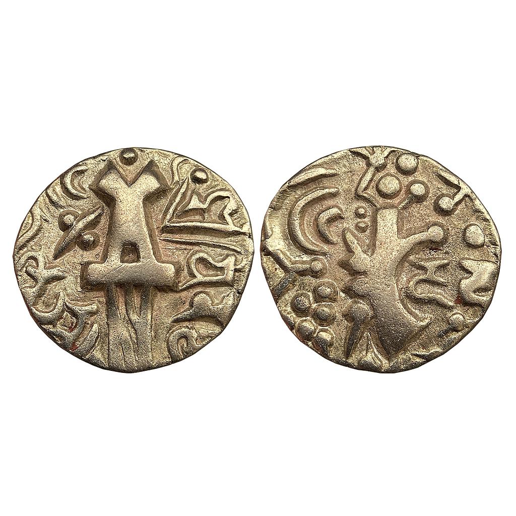 Kashmir Karkota Dynasty Vinayaditya Debased Gold Dinara