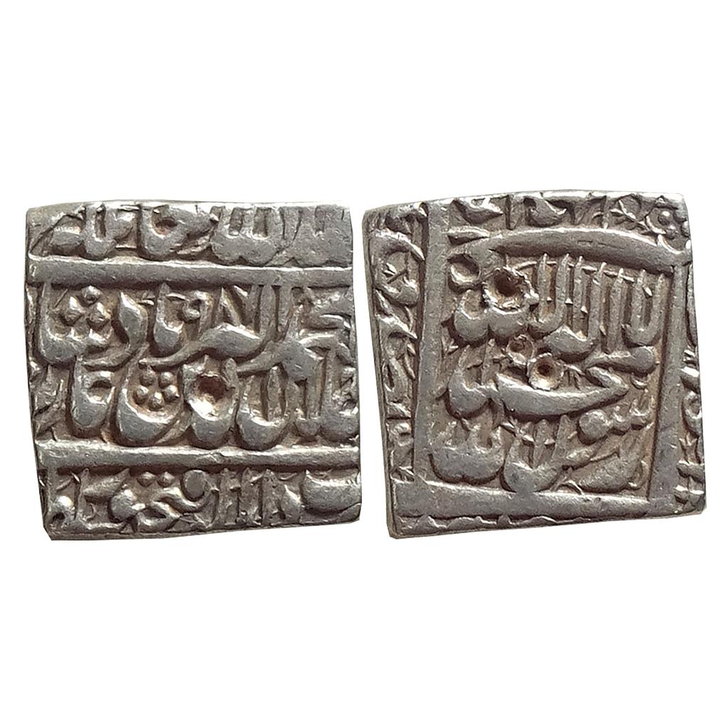 Mughal Akbar Dar-us-Sultanate Fathpur Mint Silver Square Rupee