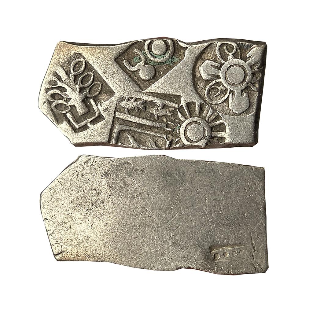 Ancient Punch Marked Coinage Mauryan Magadha Imperial Silver Karshapana