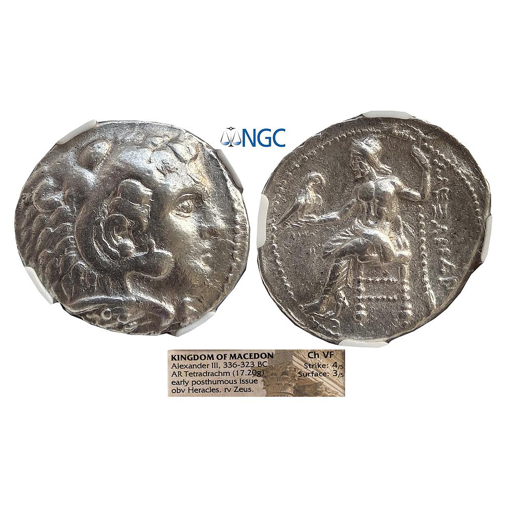 Ancient World Kingdom of Macedon Alexander III Early Posthumous Issue Silver Tetradrachm