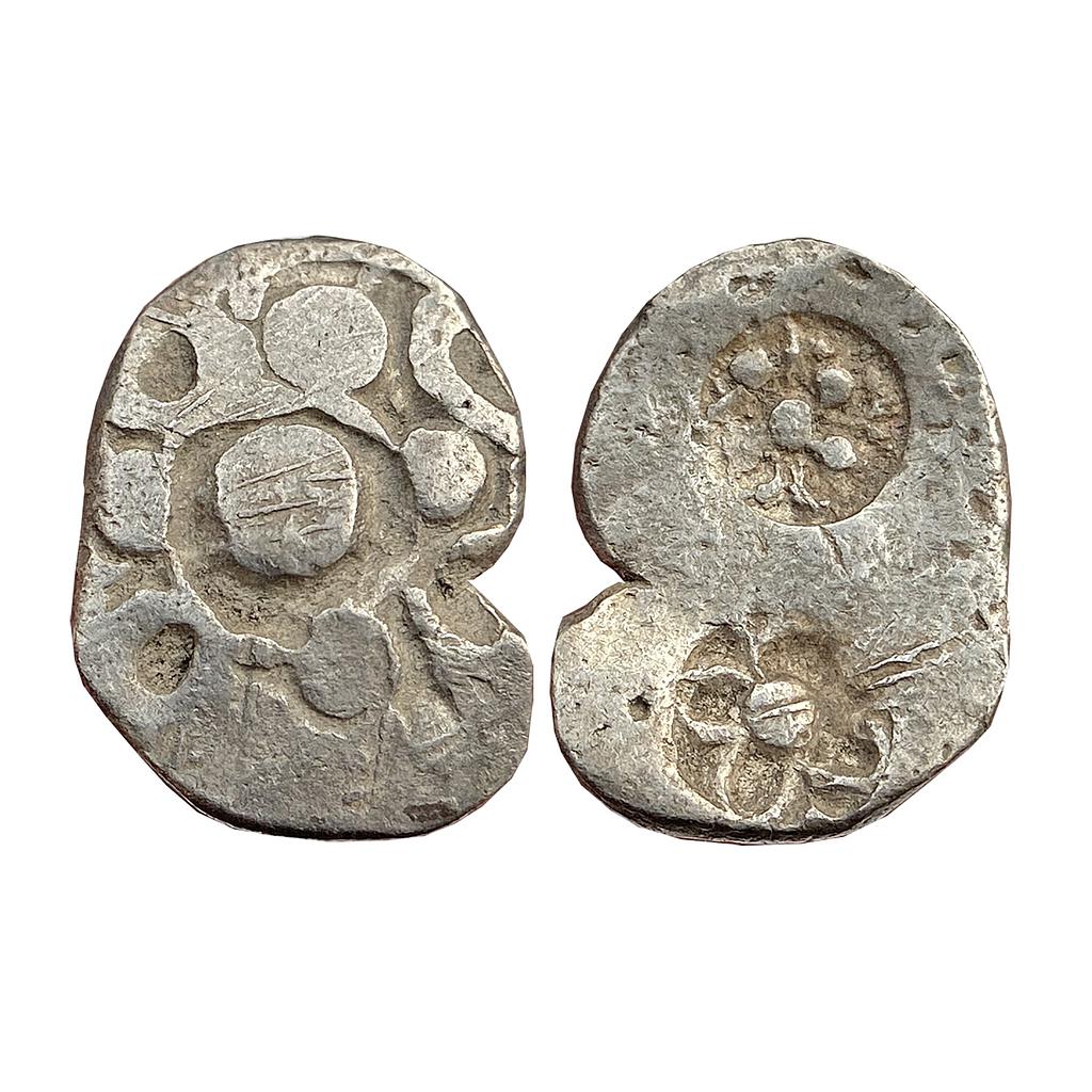 Ancient Archaic punch mark series from middle Ganga valley Silver 1/2 Vimshatika