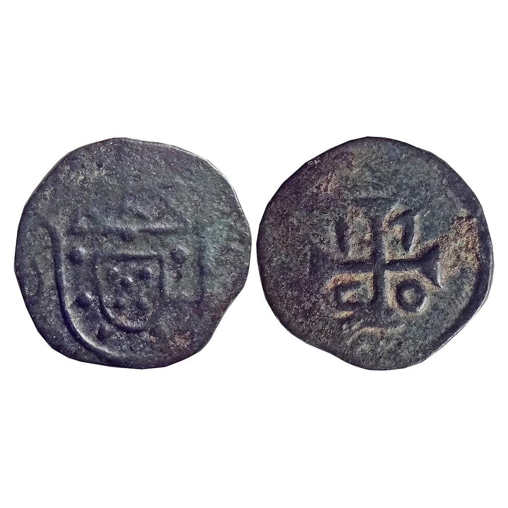 Indo Portugues Diu John V Copper 1/2 Atia