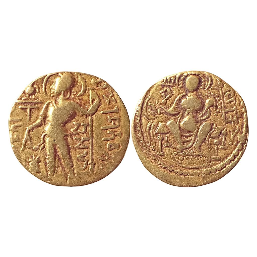 Ancient Gupta Empire Samudra Gupta I Gold Dinar of Standard Type