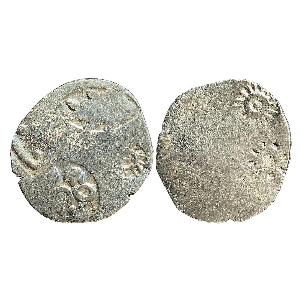 Ancient Punch Marked Coinage Magadha Mahajanapada Series 0/1 Transition Dumraon Hoard Type Silver Karshapana