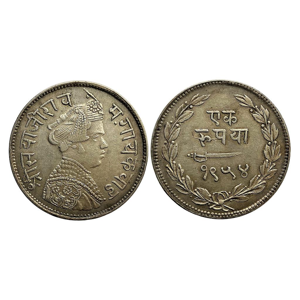 IPS  Baroda State Sayaji Rao III Silver Rupee