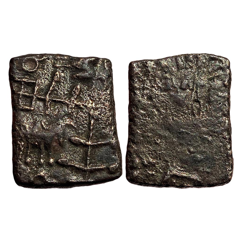 Ancient Kaushambi Lanky bull Copper Fraction Unit
