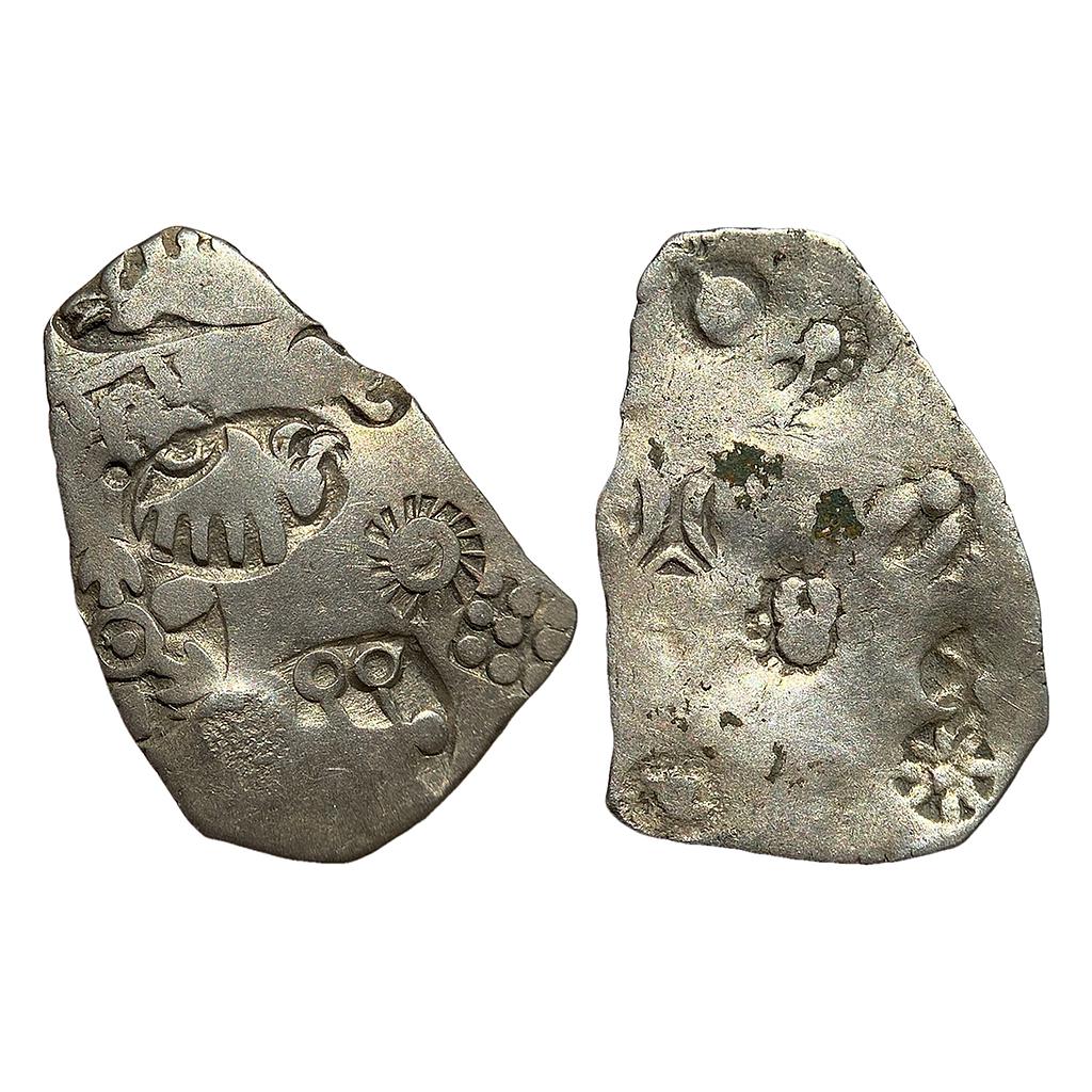 Ancient Punch Marked Coinage PMC of the lower Ganga valley Magadha Mahajanapada Series 1 Silver Karshapana