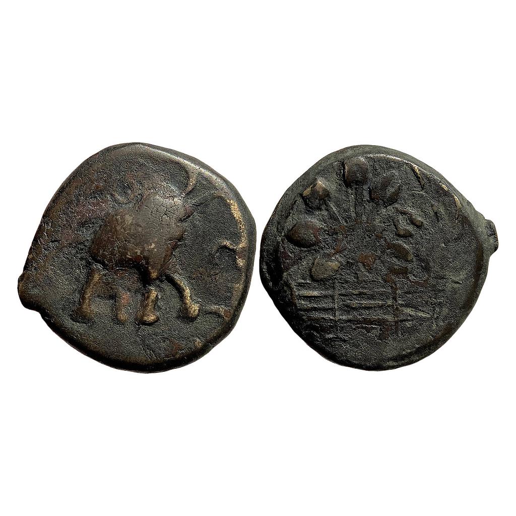 Ancient Satavahanas Newase Elephant type Copper heavy Unit