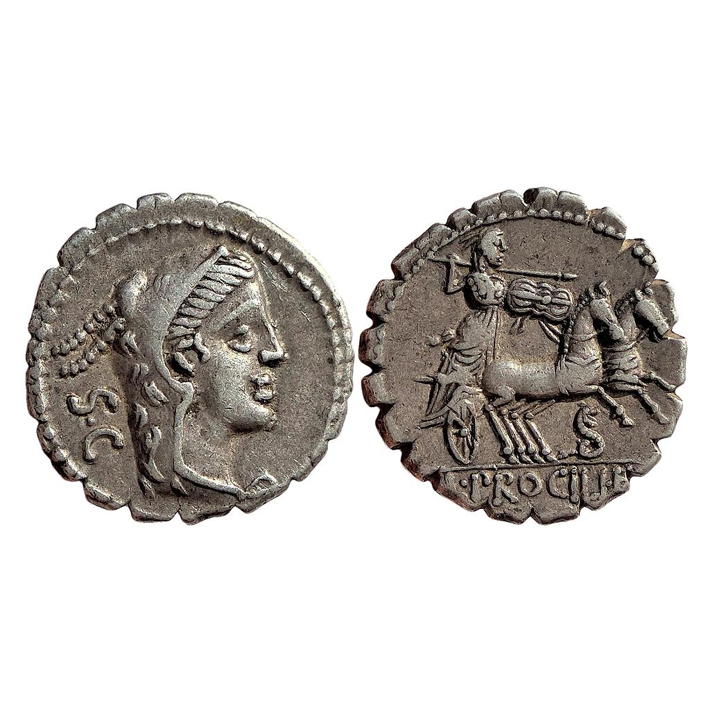 Ancient World Rome republic L. Procilius Silver Denarius