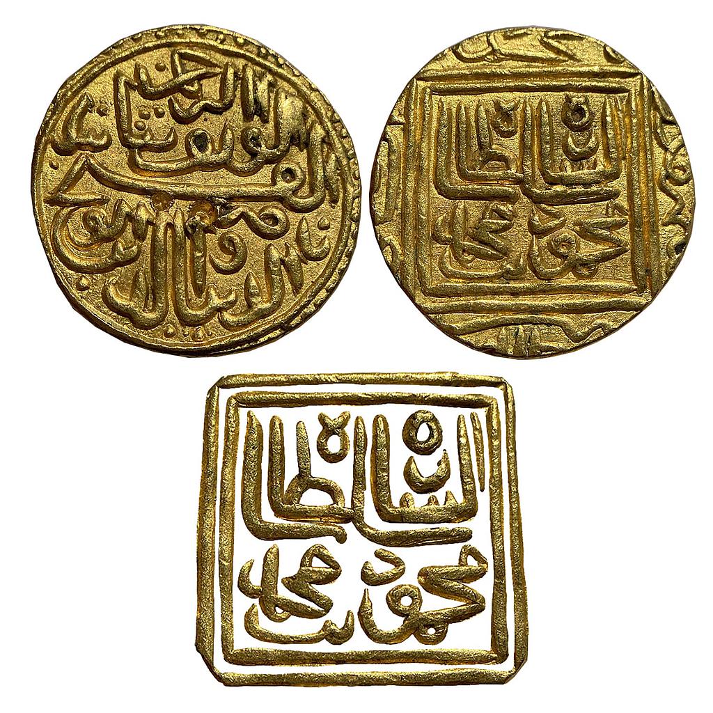 Gujarat Sultan Nasir al-din Mahmud Shah I Shahr Mukarram Muhammadabad Mint Gold Heavy Tanka
