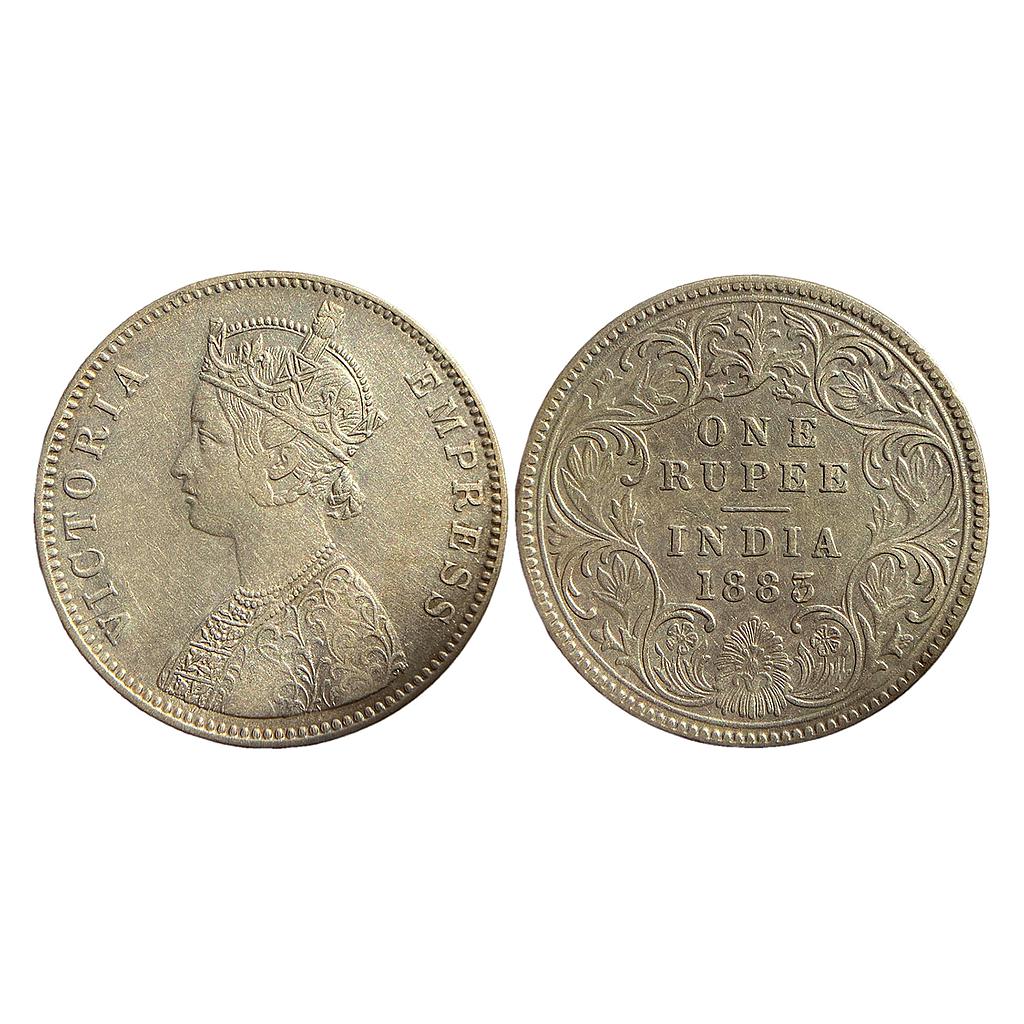 British India Victoria Empress 1883 AD Obv. A3 Rev. I Bombay Mint Silver Rupee