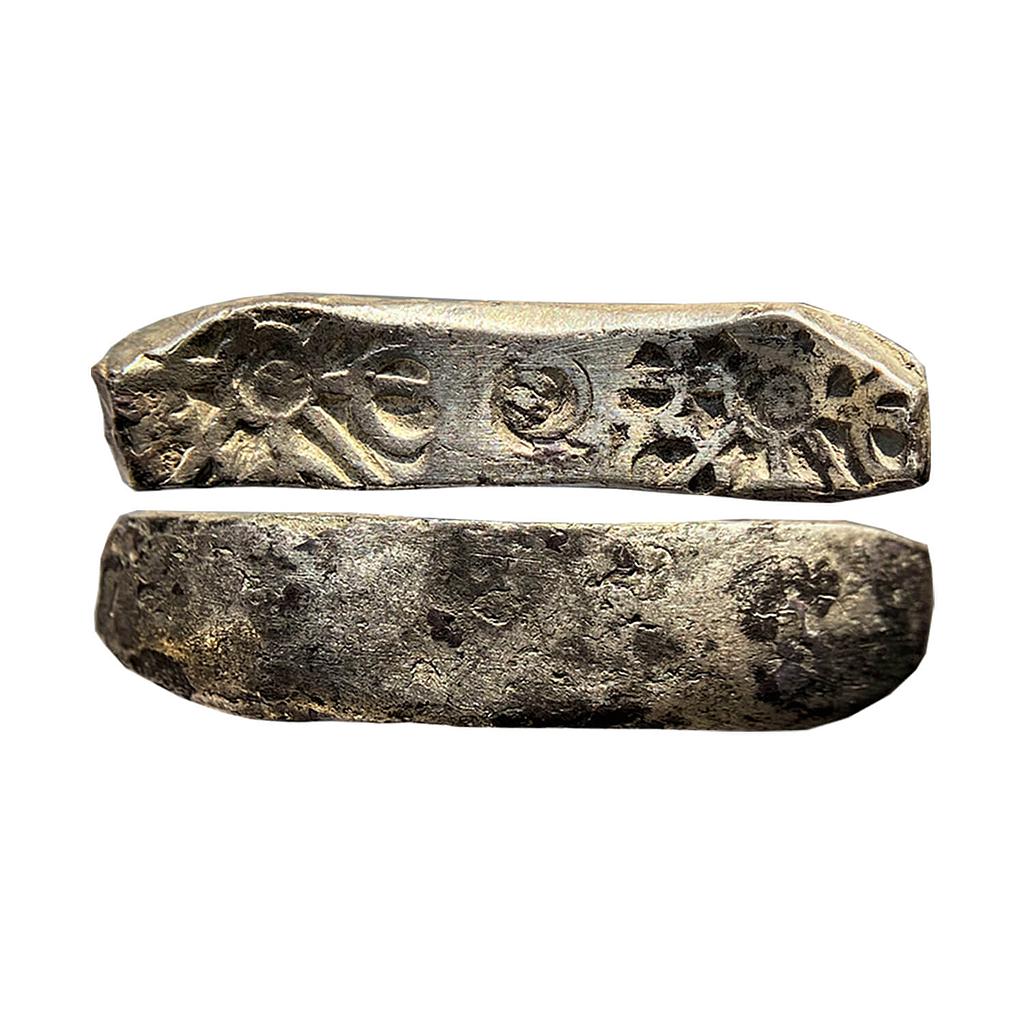 Ancient Punch Marked Coinage Gandhara Mahajanapada Bent Bar Silver 1 Shatamana