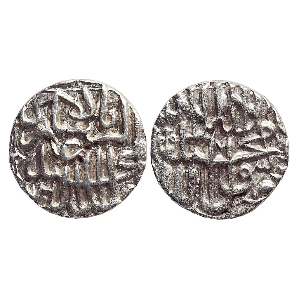 Mughal Akbar Bang Mint (By Style) Kalima Type Silver Rupee