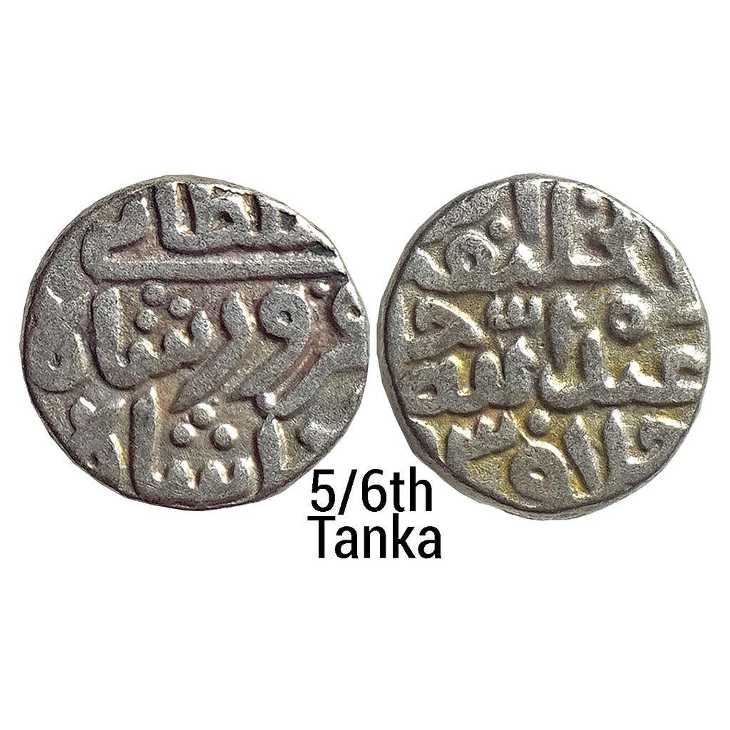 Delhi Sultan Muhammad bin Firuz No Mint Billon 5/6th Tanka