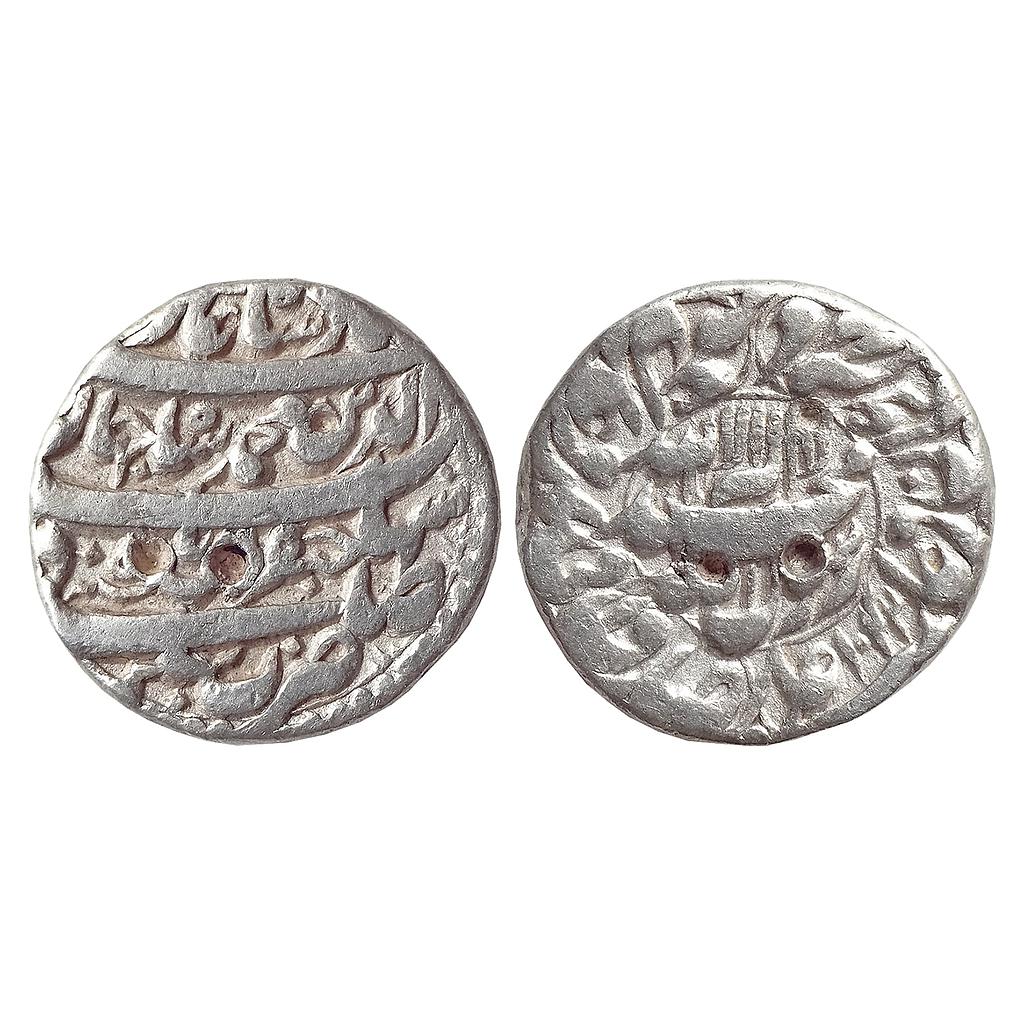 Mughal Shah Jahan Bhakkar Mint Silver Rupee