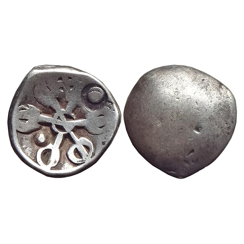 Ancient Punch Marked Coinage Gandhara Mahajanapada Silver 1/8 Shatamana