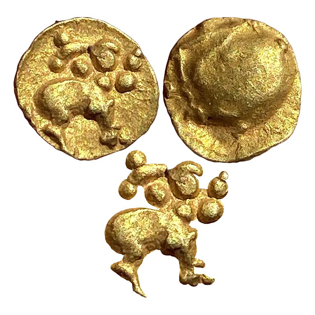 Hindu Medieval Anonymous Gold Quarter Fanam
