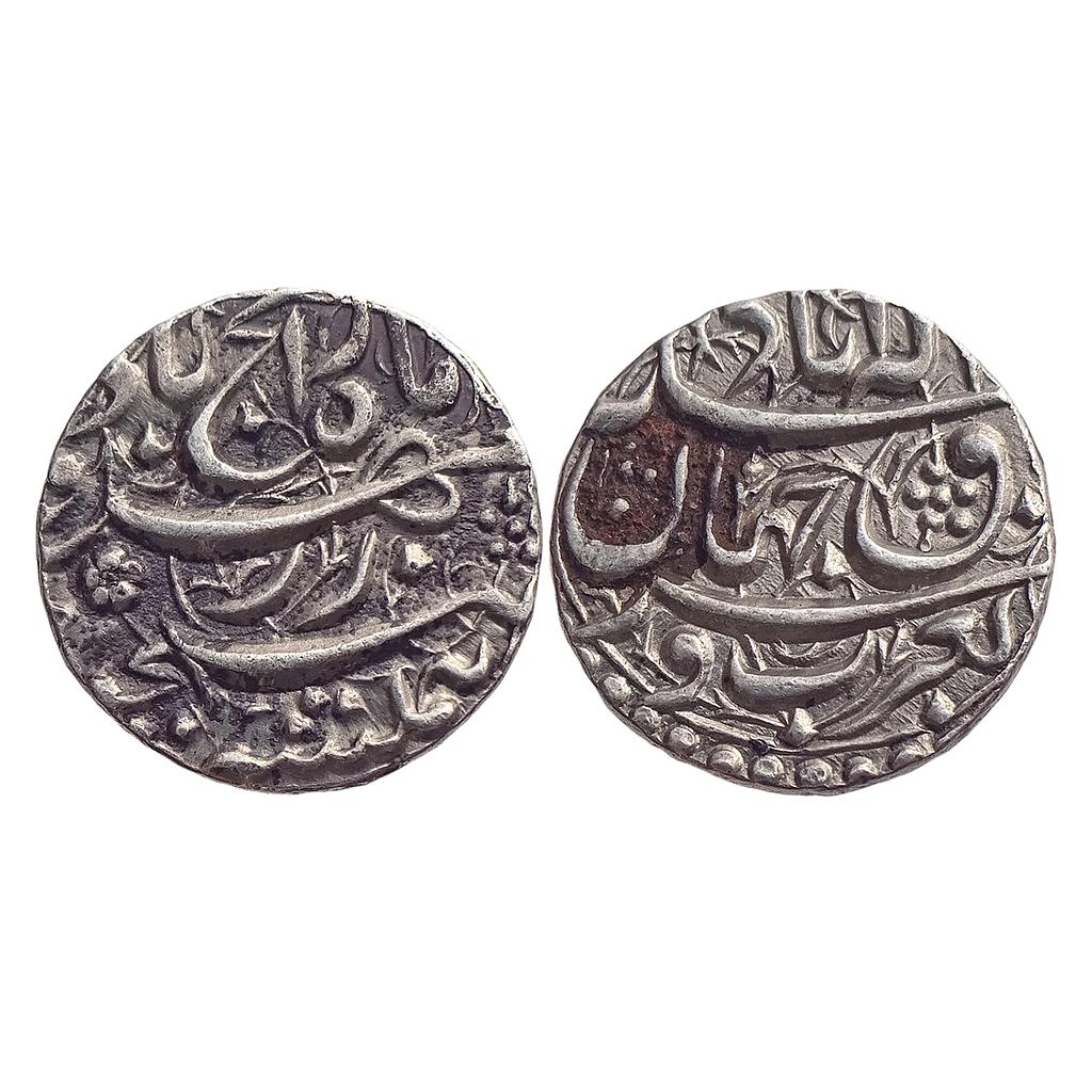 Mughal Akbar Rebellion Issue of Jahangir Bagharb -O- Sharq couplet Allahabad Mint Silver Rupee