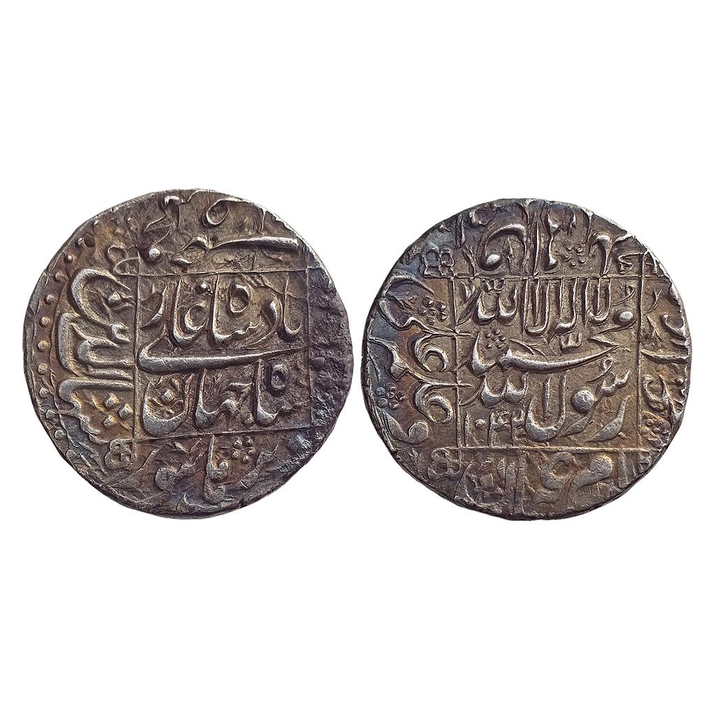 Mughal Shah Jahan  Burhanpur Mint Silver Rupee