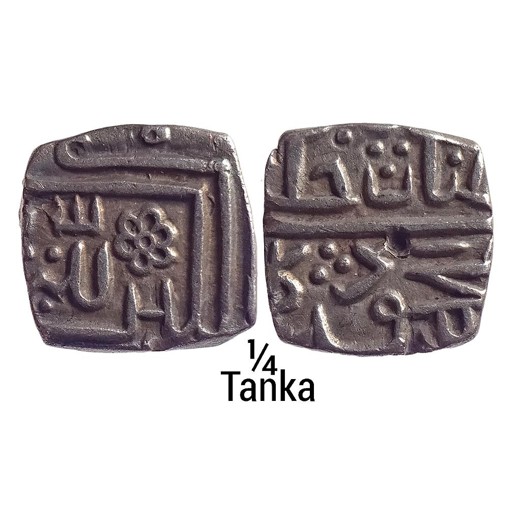 Malwa Sultan Ghiyath Shah Silver Square 1/4 Tanka