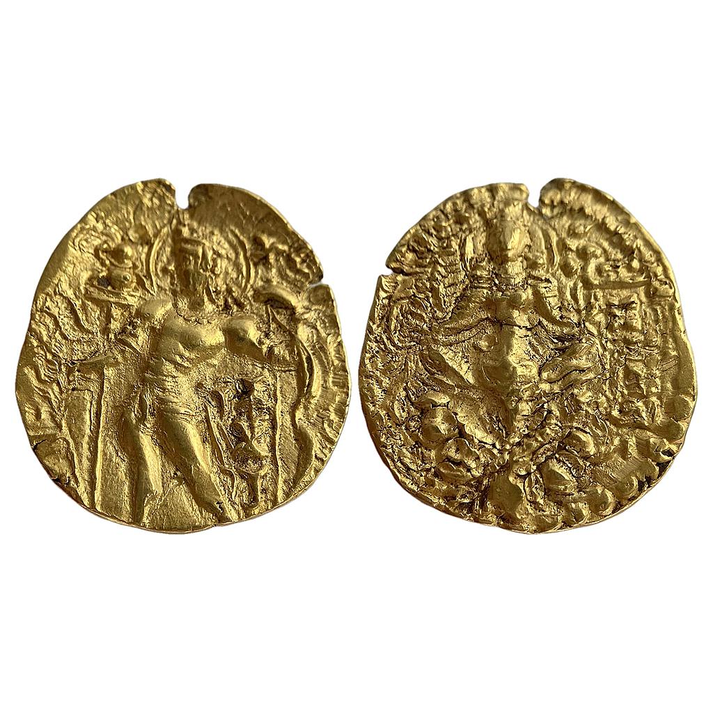 Ancient Guptas Kumaragupta I Archer Type Gold Dinara very rare