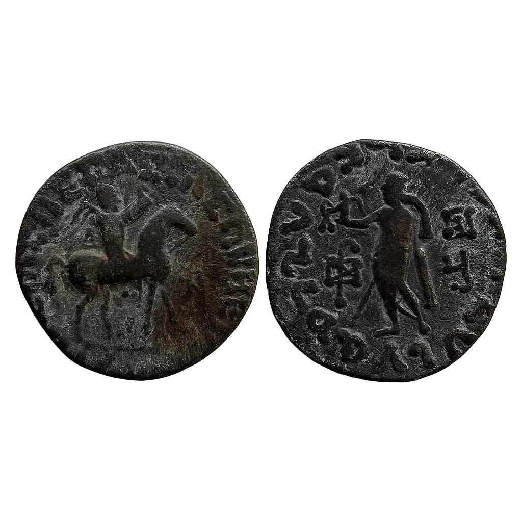 Ancient Indo-Scythians Azes II Silver Tetradrachm