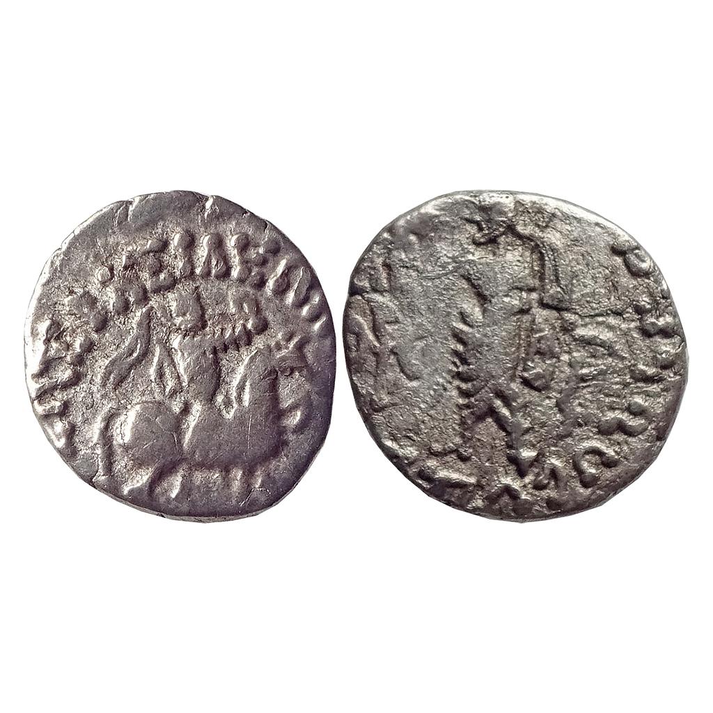 Ancient Indo-Scythians Azes II Silver Drachm