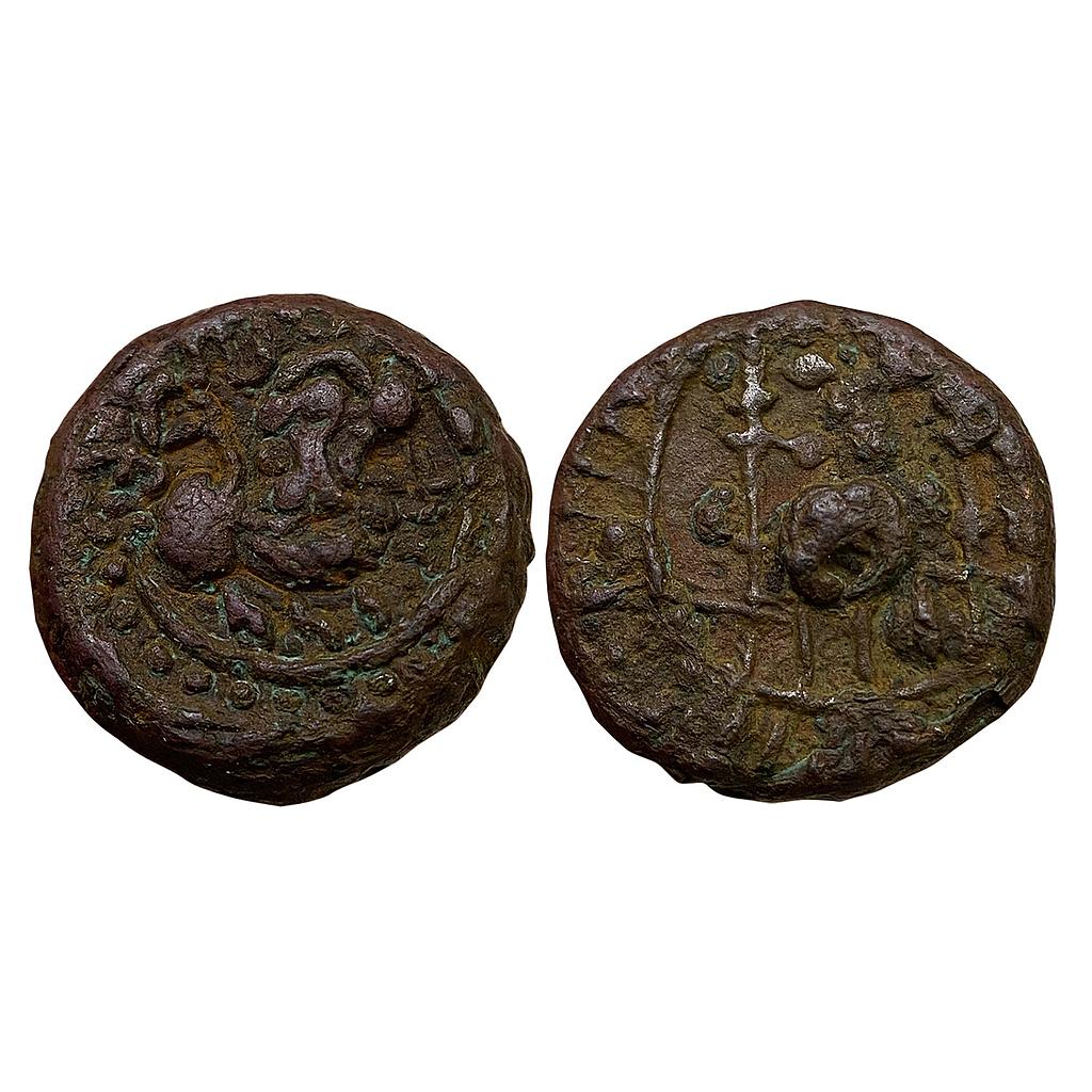 Ancient Deccan Prithvimaharaja Vishnukundin fabric Copper Alloy Unit