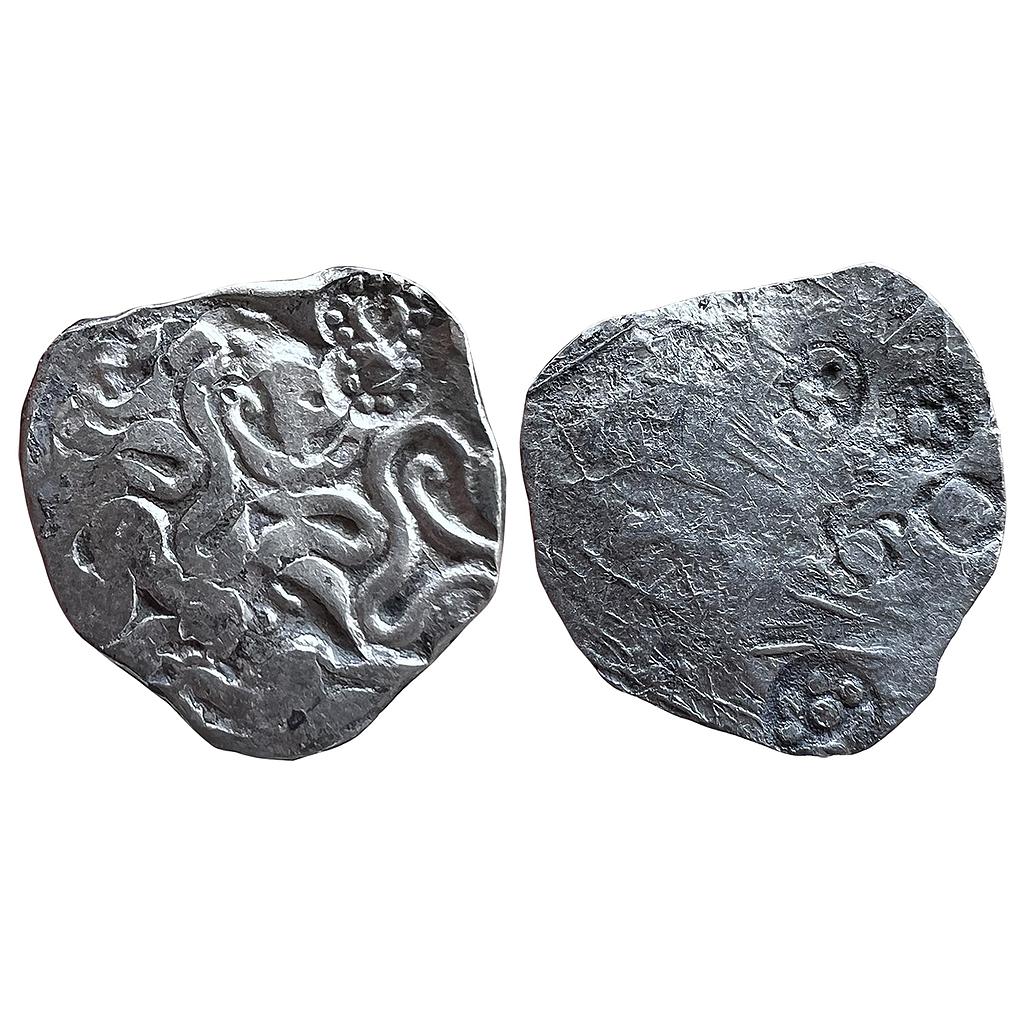 Ancient Punch Marked Coinage Whorl coin type of the Northern Upper Ganga region Normally attributed to early Panchala Silver Vimshatika