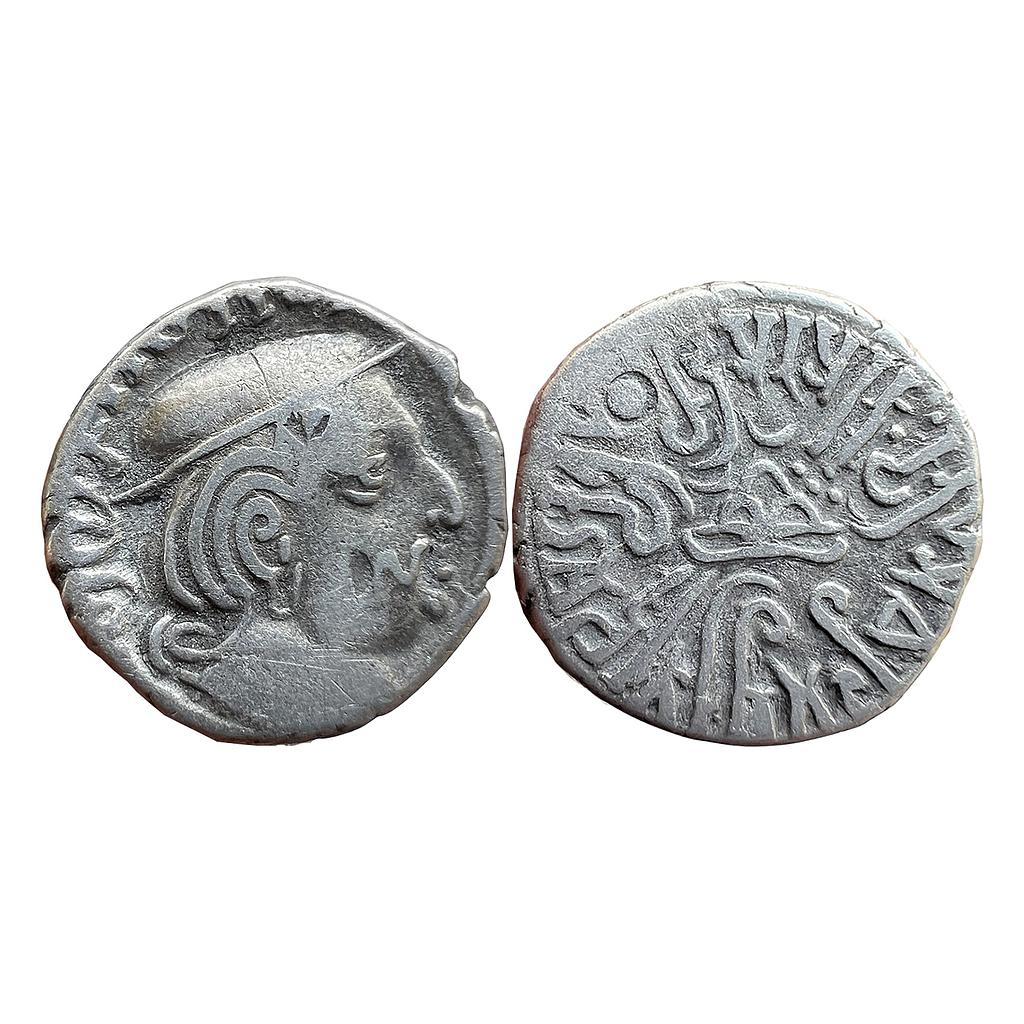 Ancient Western Kshatraps Kardamaka family Gujarat Rudrasena II son of Viradaman Silver Dramma
