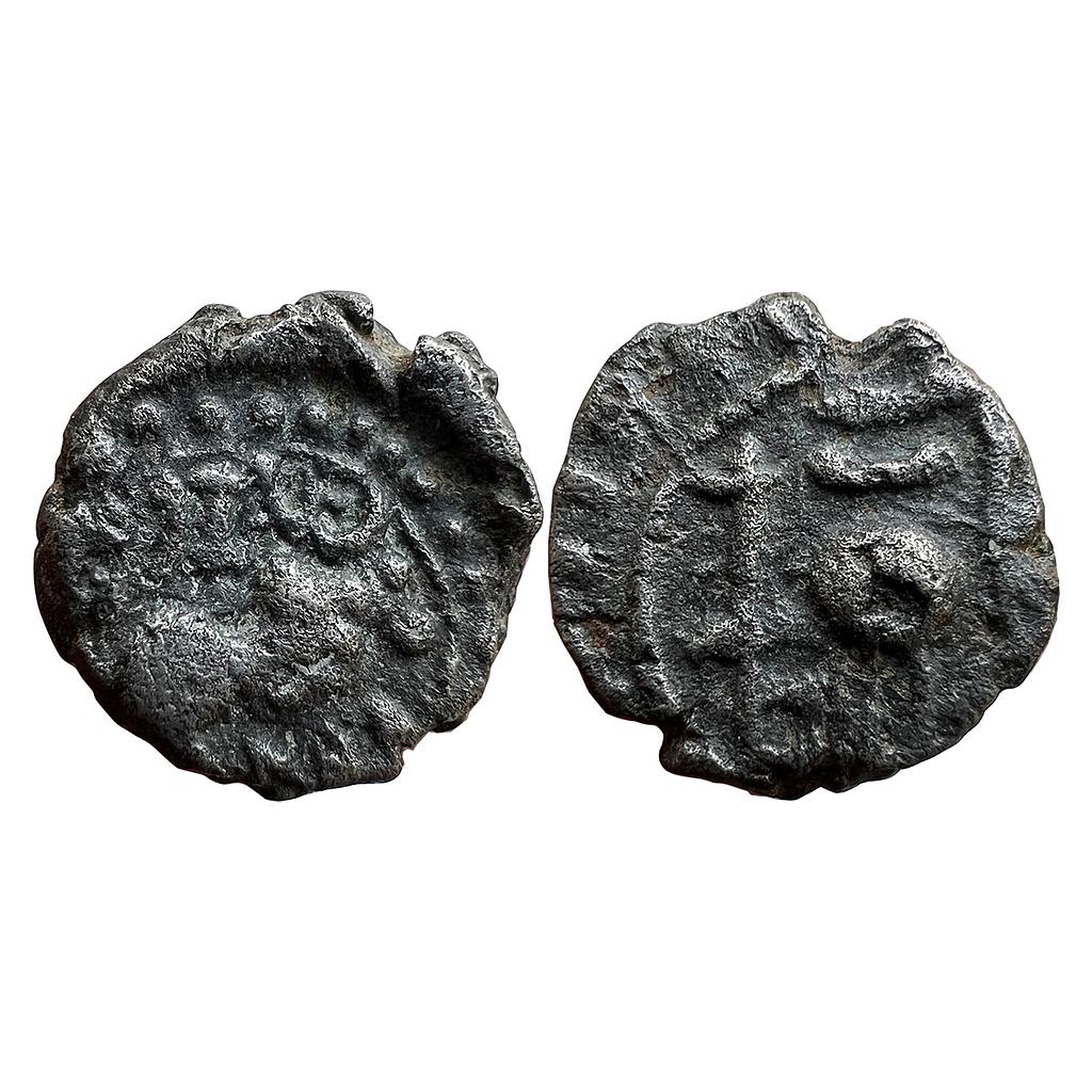 Ancient Vishnukundin series Ranavigra type Deccan Copper Fractional Unit