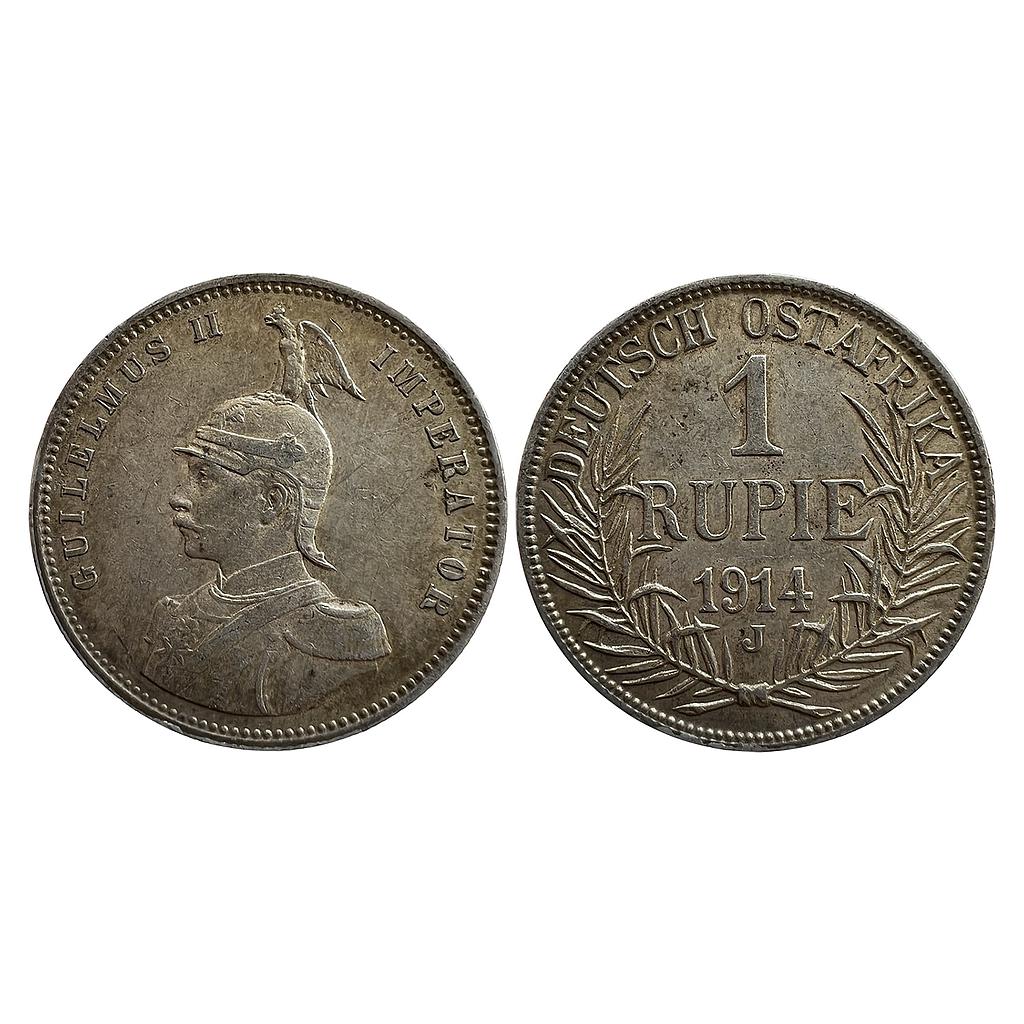 German East Africa Wilhelm II 1914 AD Silver (.917) Rupie/Rupee
