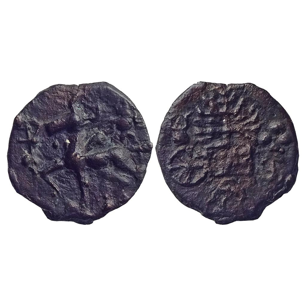 Ancient Kausambi Region Lanky bull Type Uninscribed Copper Cast Coin