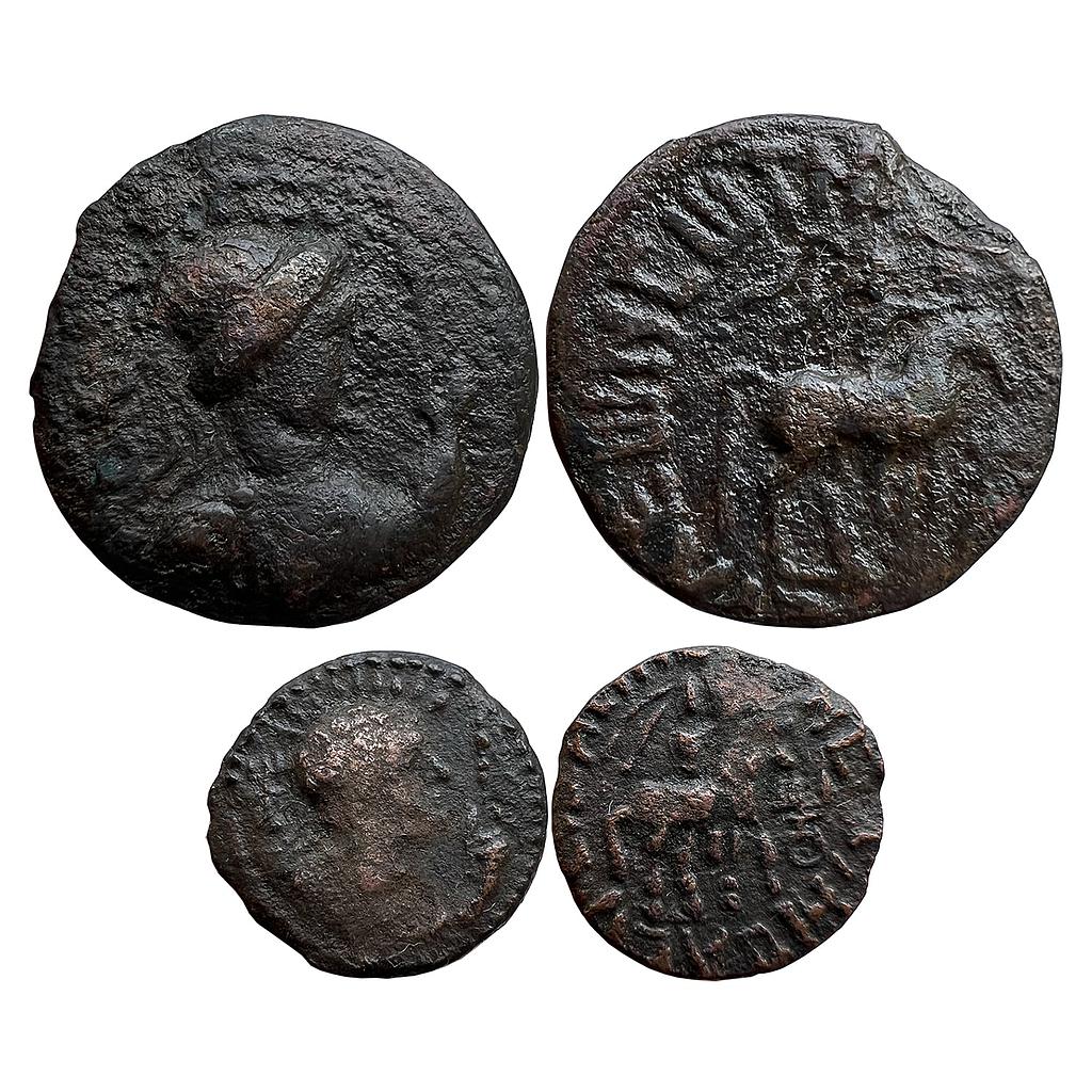 Ancient Kushanas Soter Megas Set of 2 coins Copper Unit